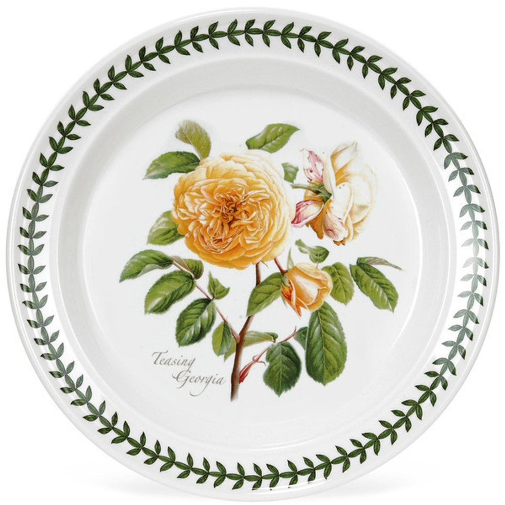 Тарелка закусочная Portmeirion "Ботанический сад. Розы. Джорджия, желтая роза" 20см