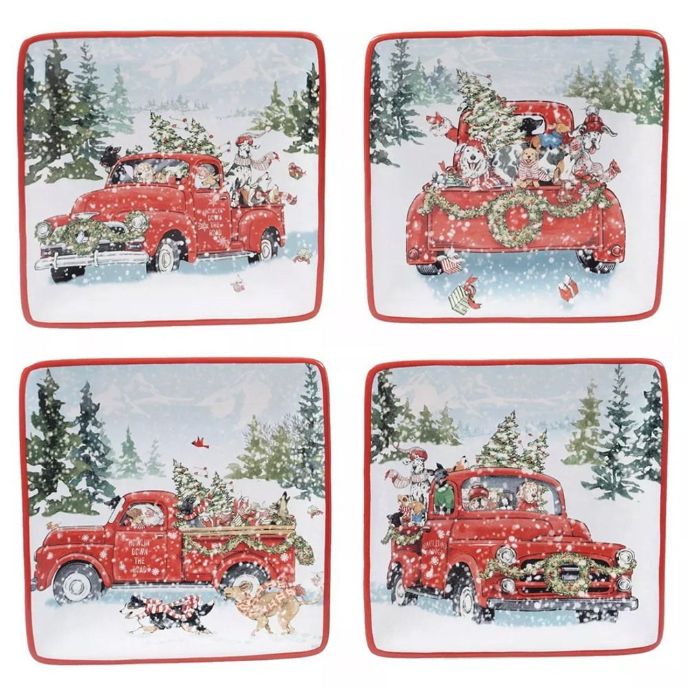 Тарелка пирожковая 15х15 см Certified Int. Особый праздник красная