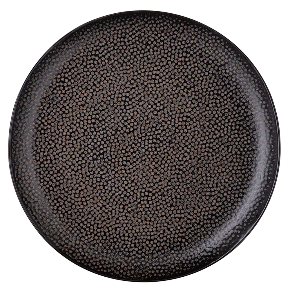 Набор обеденных тарелок Dots, 26 см, черные, 2 шт.