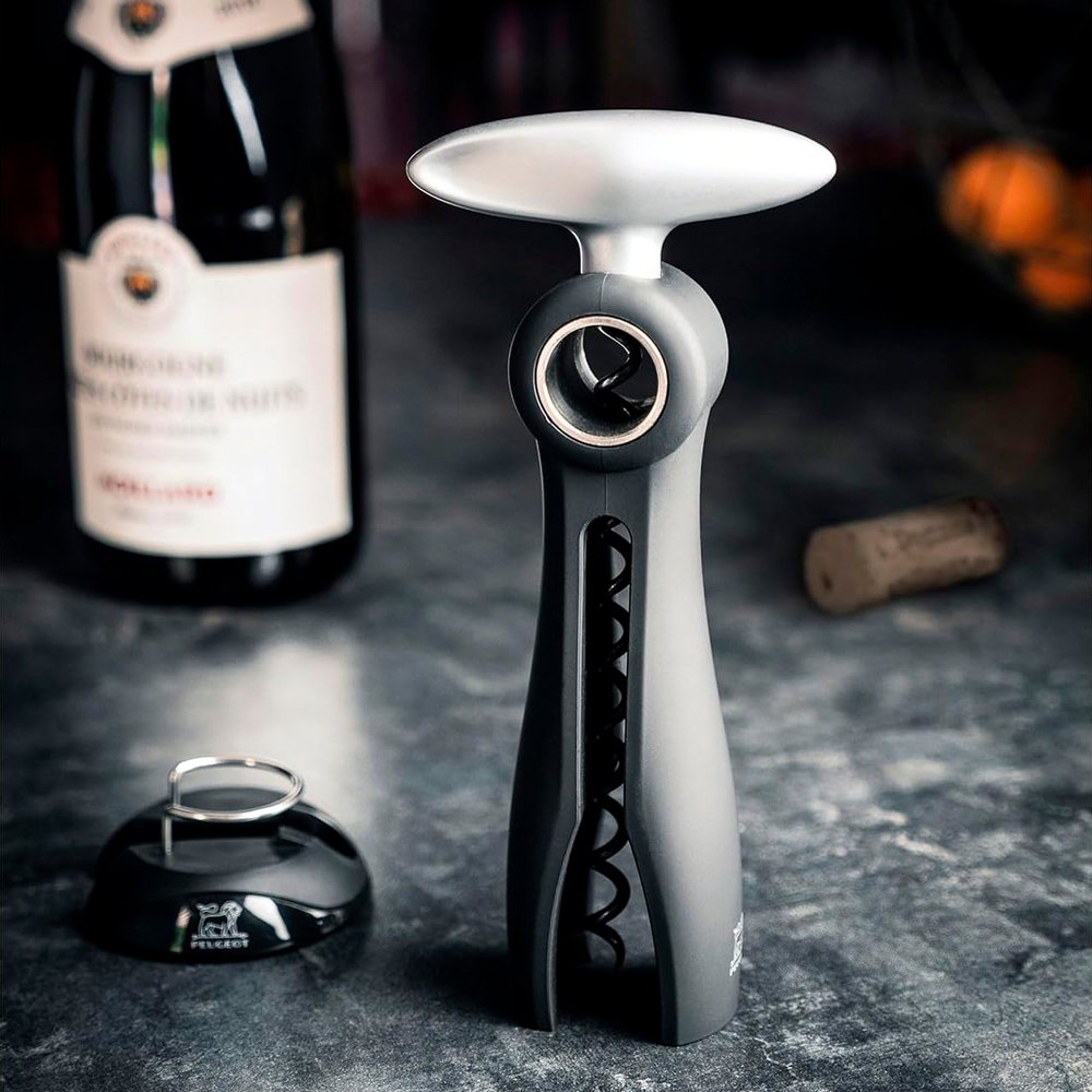 Штопор со срезателем фольги, черный, Salma, Peugeot Vin