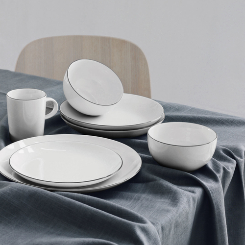 Тарелка обеденная 28см Mix&Match Синергия Платиновый кант