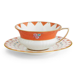 Чашка чайная с блюдцем Wedgwood Вандерласт Сверкающий пион 180 мл, фарфор