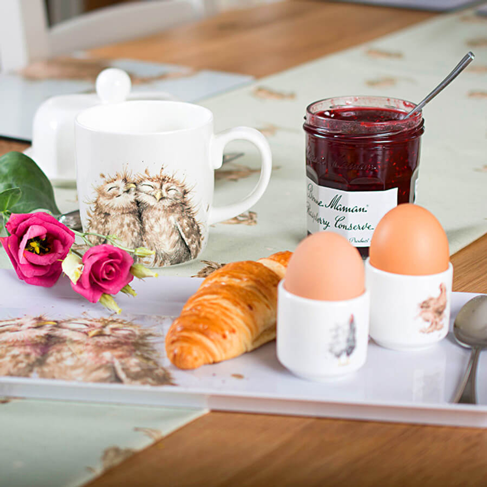 Набор подставок для яиц из фарфора "Забавная фауна. Курицы", 5 см, Royal Worcester