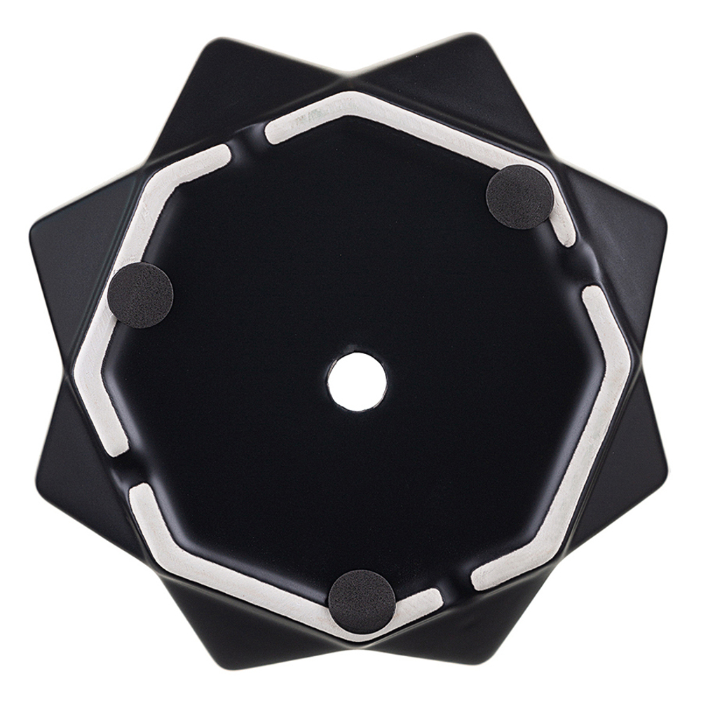 Горшок цветочный Rhombus, 12,5 см, матовый черный, Liberty Jones