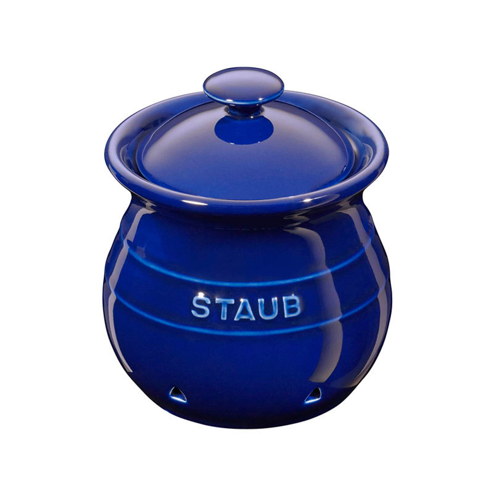 Банка для хранения чеснока синяя 12 см Staub