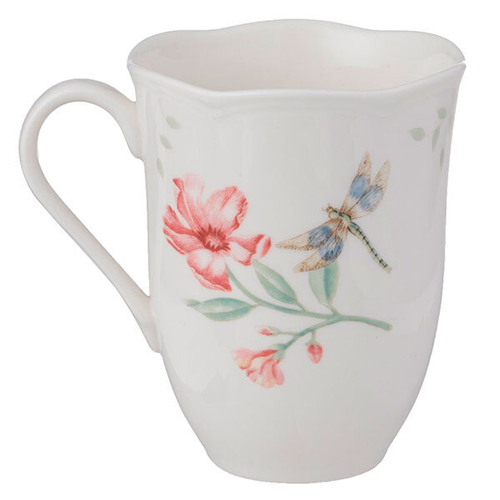 Кружка фарфоровая 350 мл, "Желтушка", LEN6140941, Бабочки на лугу, Lenox