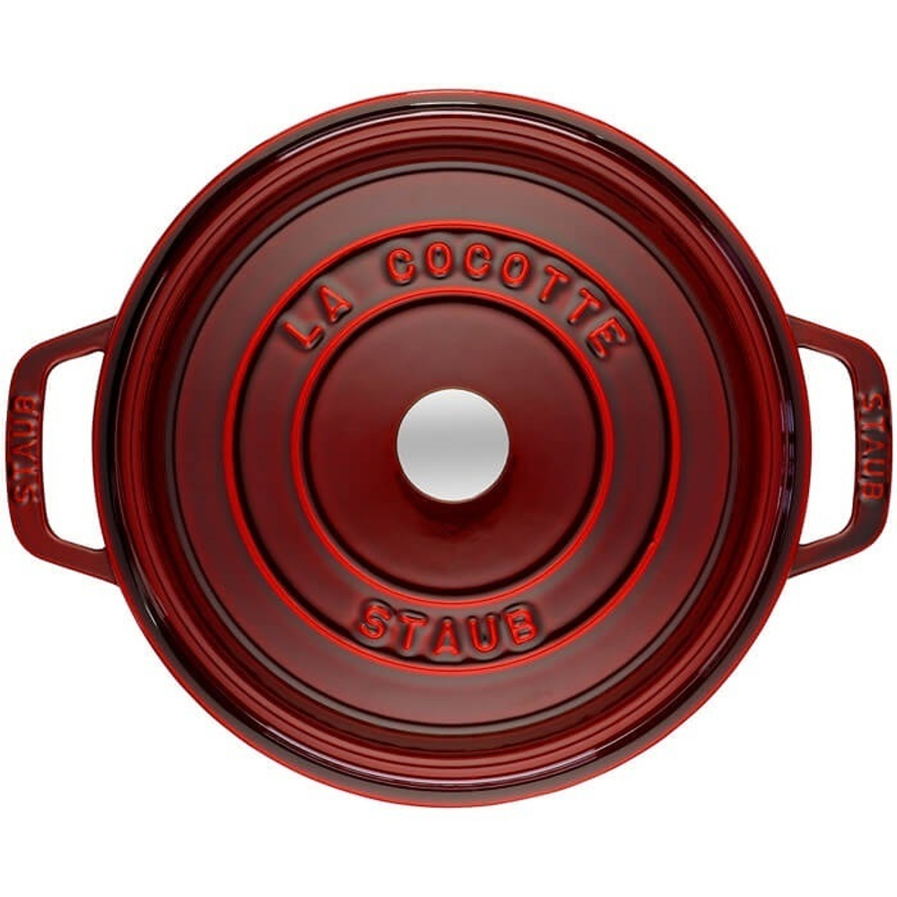 Кокот круглый, 3,8 л, 24 см, гранатовый, La Cocotte, Staub в интернет-магазине качественной посуды Этикет