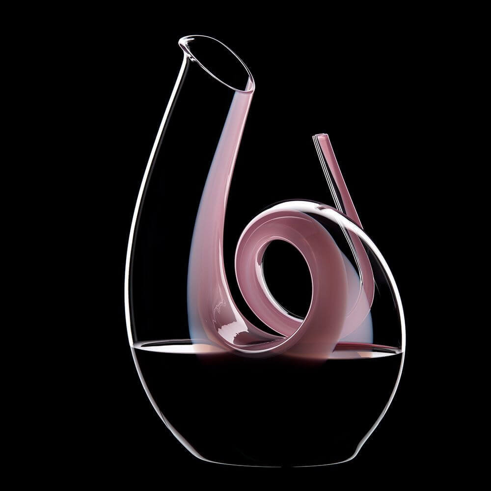 Хрустальный декантер ручной работы Curly Pink, 1.4 л, Riedel (розовый)