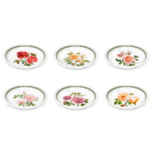 Набор тарелок для пасты 6 шт, 22 см, Portmeirion "Ботанический сад. Розы" PRT-BR45740
