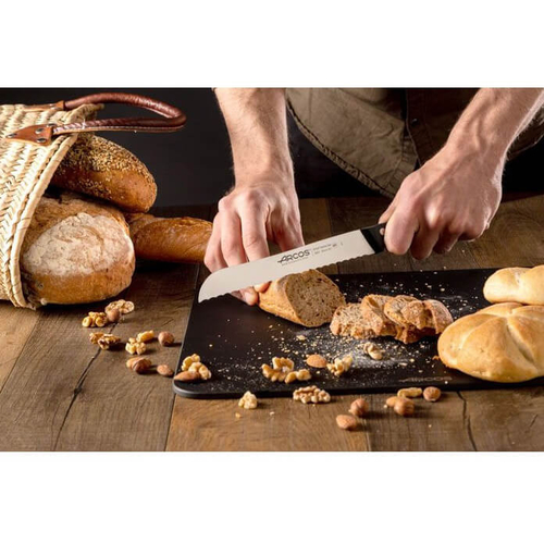 Нож для хлеба 20 см, из нержавеющей стали, 2821-B, черный, Universal, Arcos