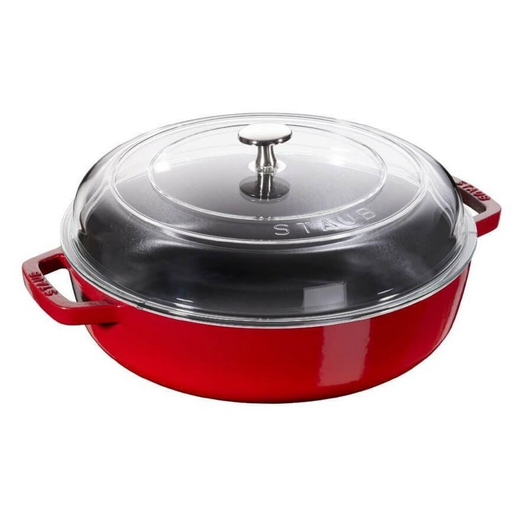 Сотейник со стеклянной крышкой, 3,3 л, 26 см, вишневый, Staub