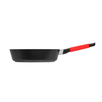 Алюминиевая сковорода 20 см,  с антипригарным покрытием, с красной силиконовой ручкой, 30120r, Squality