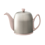 Чайник заварочный фарфоровый 900 мл, с колпаком, розовый/цинковый, 236268, Salam, Guy Degrenne