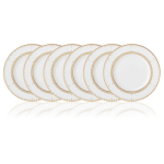 Набор акцентных тарелок 6 шт, 23 см, фарфор, LEN887837-6, Золотые кружева, Lenox в интернет-магазине Этикет