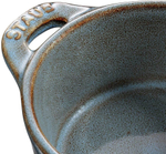 Керамическая кокотница 10 см, круглая, античный бирюзовый, 40512-000, Ceramics, Staub