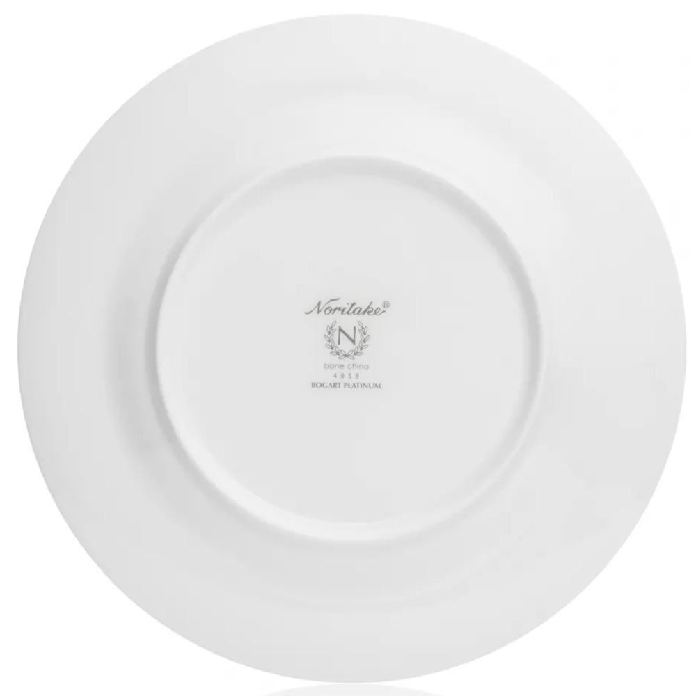Тарелка пирожковая Noritake Богарт платиновый 16,5 см, фарфор костяной