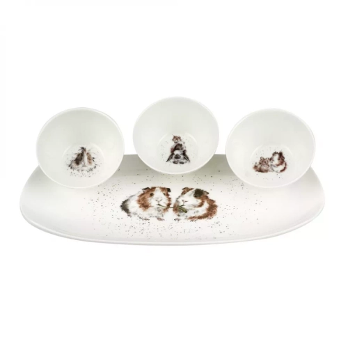 Менажница "Забавная фауна. Морские свинки", 30х15 см, Wrendale Designs. Royal Worcester