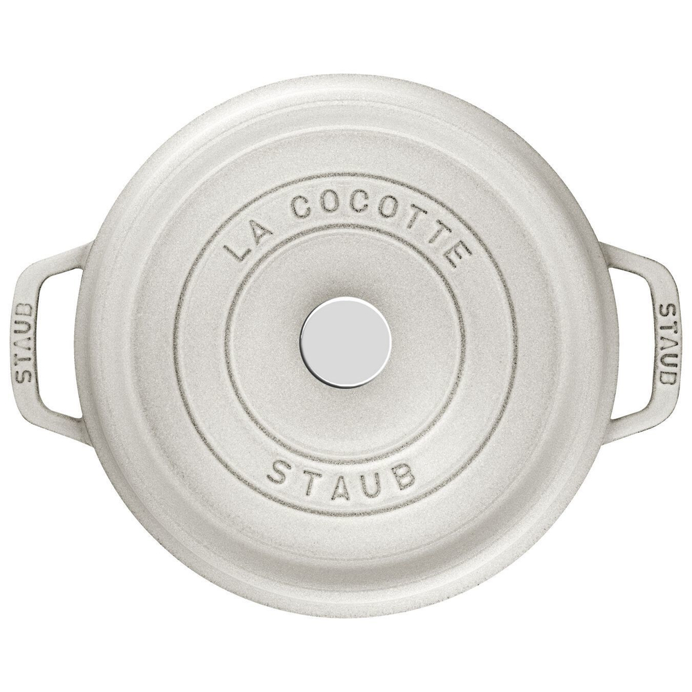 Кокот круглый, 3,8 л, 24 см, белый трюфель, La Cocotte, Staub в Этикет