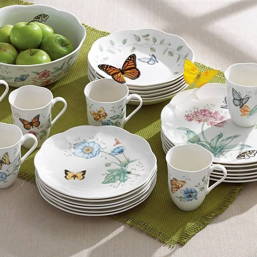 Кружка фарфоровая 350 мл, "Желтушка", LEN6140941, Бабочки на лугу, Lenox
