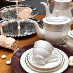Тарелка обеденная Noritake Монтвейл Платиновый кант 27 см, фарфор костяной