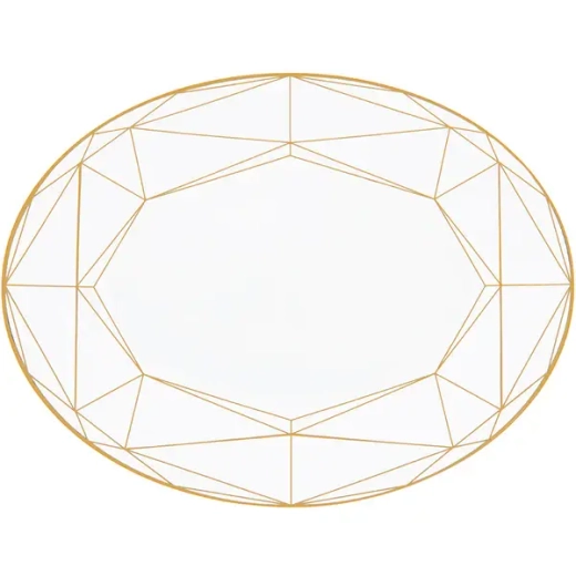 Блюдо овальное 36 см Gem Cut, Prouna