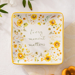 Тарелка пирожковая квадратная 15х15 см Certified Int. Подсолнухи, Каждое мгновение значимо