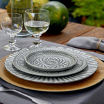 Тарелка обеденная 27,7 см Costa Nova Cristal серая