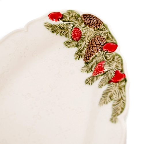 Сервировочное блюдо 39,5х19х3,3 см Bordallo Pinheiro "Рождественская гирлянда"