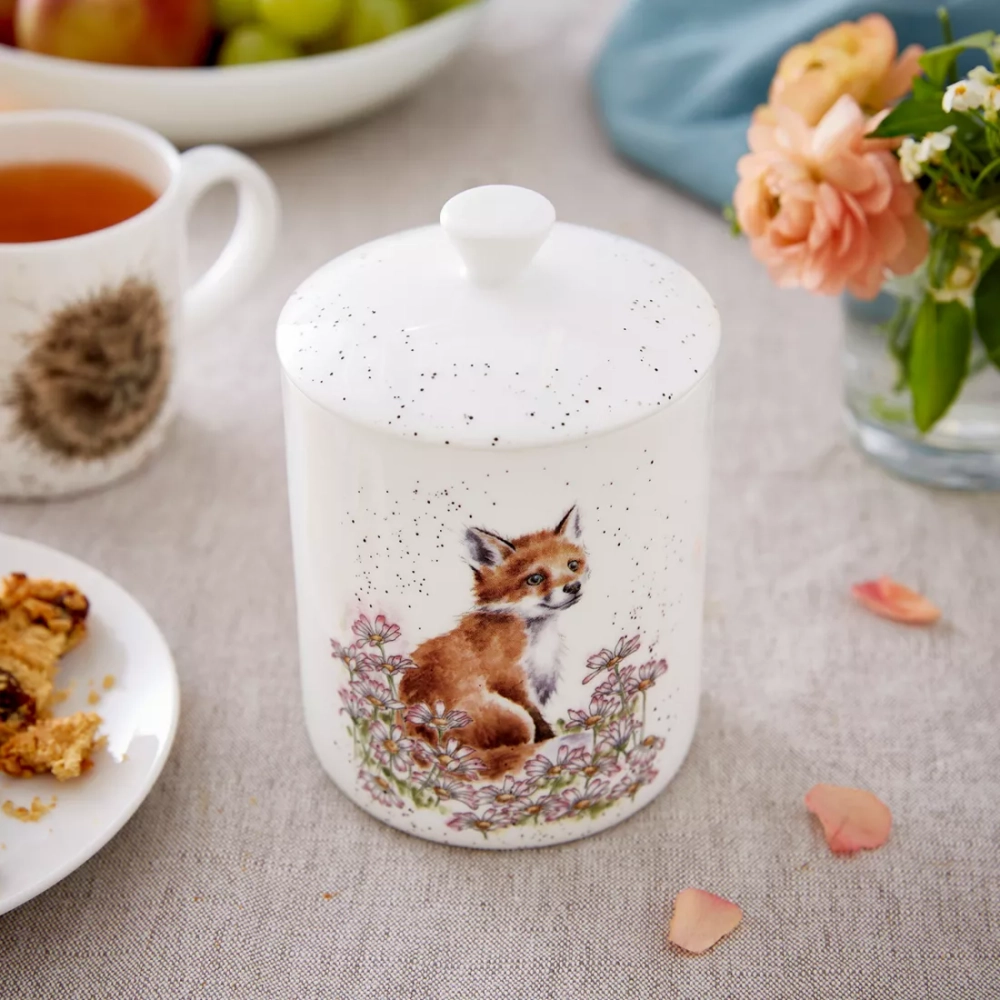 Банка для чая с крышкой "Забавная фауна. Лиса", 10х14.5 см, Wrendale Designs. Royal Worcester