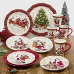 Тарелка закусочная На трубе 23 см Certified Int. Винтажный Санта