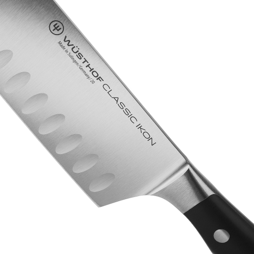 Нож кухонный японский «шеф» с углублениями на кромке  1040331317, длина лезвия 17 см, коллекция «Classic Ikon», Wuesthof