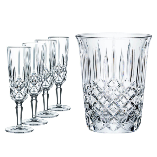 Набор ведерко для подачи шампанского и 4 бокала 155 мл, Noblesse, Nachtmann