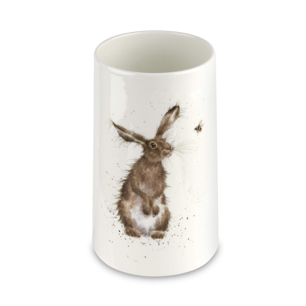 Фарфоровая ваза "Забавная фауна. Заяц и пчела", 17 см, Wrendale Designs, Royal Worcester