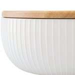 Салатник с крышкой из каучукового дерева Soft Ripples, Dual Glazing, ?22 см