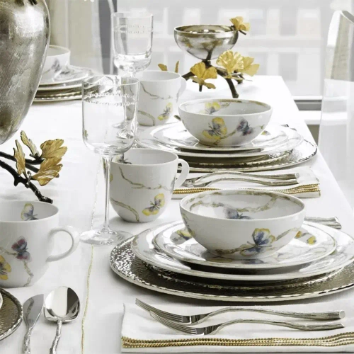 Тарелка подстановочная Michael Aram Текстура 33 см, сталь нержавеющая, серебристая