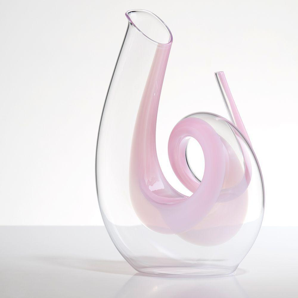 Хрустальный декантер ручной работы Curly Pink, 1.4 л, Riedel (розовый)