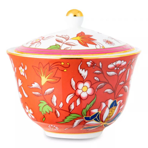 Пиала с крышкой и блюдцем Wedgwood Вандерласт Малина 7,6 см, 150 мл, фарфор