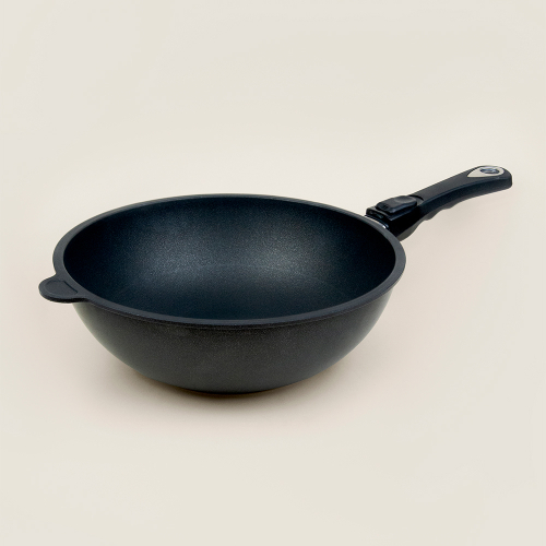 Алюминиевый вок со съемной ручкой, с антипригарным покрытием, 28 см, 2.2 л, Frying Pans, AMT Gastroguss