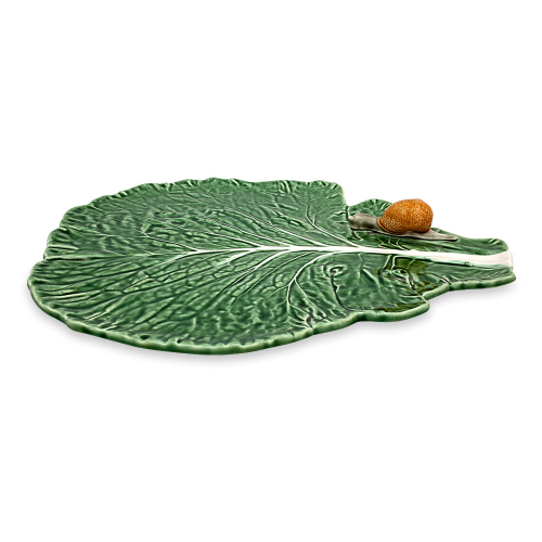 Блюдо для сыра с улиткой 39,5х35,5 см Bordallo Pinheiro "Капуста"