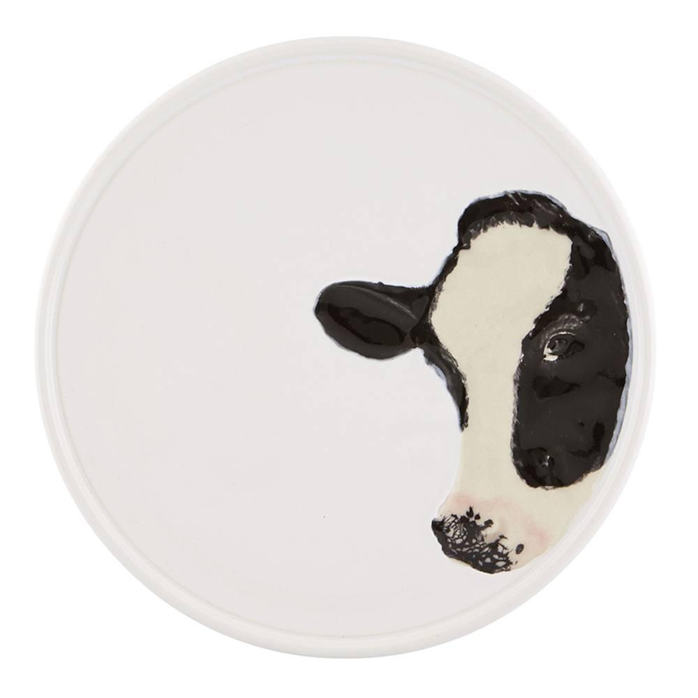 Тарелка закусочная Bordallo Pinheiro "Коровы" 20см (рисунок в профиль, справа)