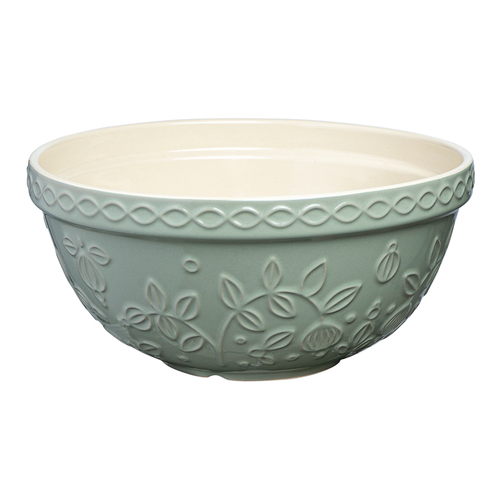 Миска для смешивания с узором Ягоды Тайги, 1,5 л, серо-мятная, Tkano