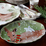 Сервировочное блюдо 32,3х22,2 см, зеленый, Deer Friends, Costa Nova