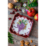 Тарелка пирожковая квадратная Фиолетовый виноград 15х15 см Certified Int. Секреты Виноделов