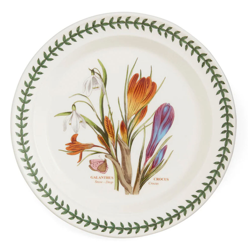 Тарелка обеденная Portmeirion "Ботанический сад. Подснежник / Шафран" 26,7см