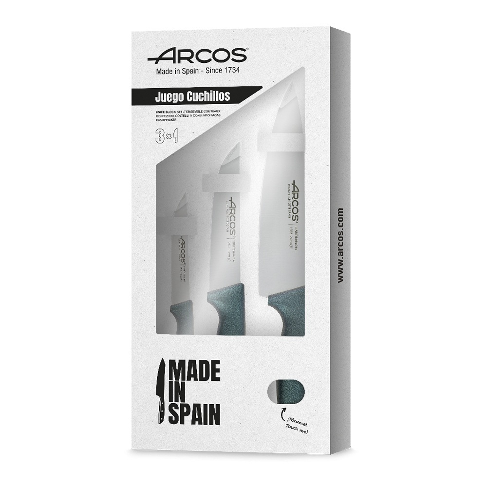 Набор кухонных ножей ARCOS Niza 3 пр синий
