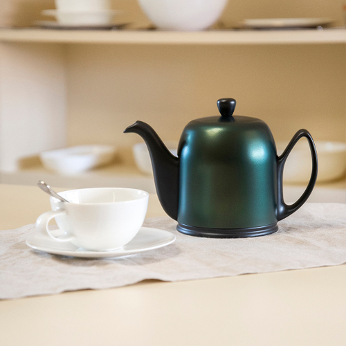 Чайник заварочный фарфоровый 900 мл, с колпаком, оливковый, 240138, Salam, Guy Degrenne