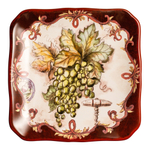 Тарелка пирожковая квадратная Зеленый виноград 15х15 см Certified Int. Секреты Виноделов