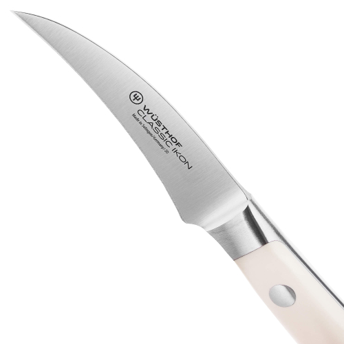 Нож кухонный для чистки 1040432207, длина лезвия 7 см, рукоять кремового оттенка, коллекция «Ikon Cream White», Wuesthof