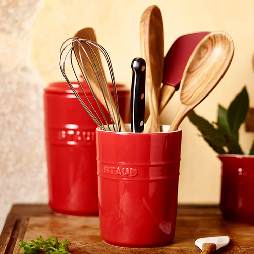 Подставка для кухонных принадлежностей, 11 см, вишневая, Staub