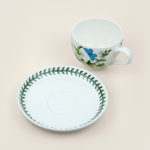 Чашка чайная с блюдцем Portmeirion "Ботанический сад. Смолевка" 280мл